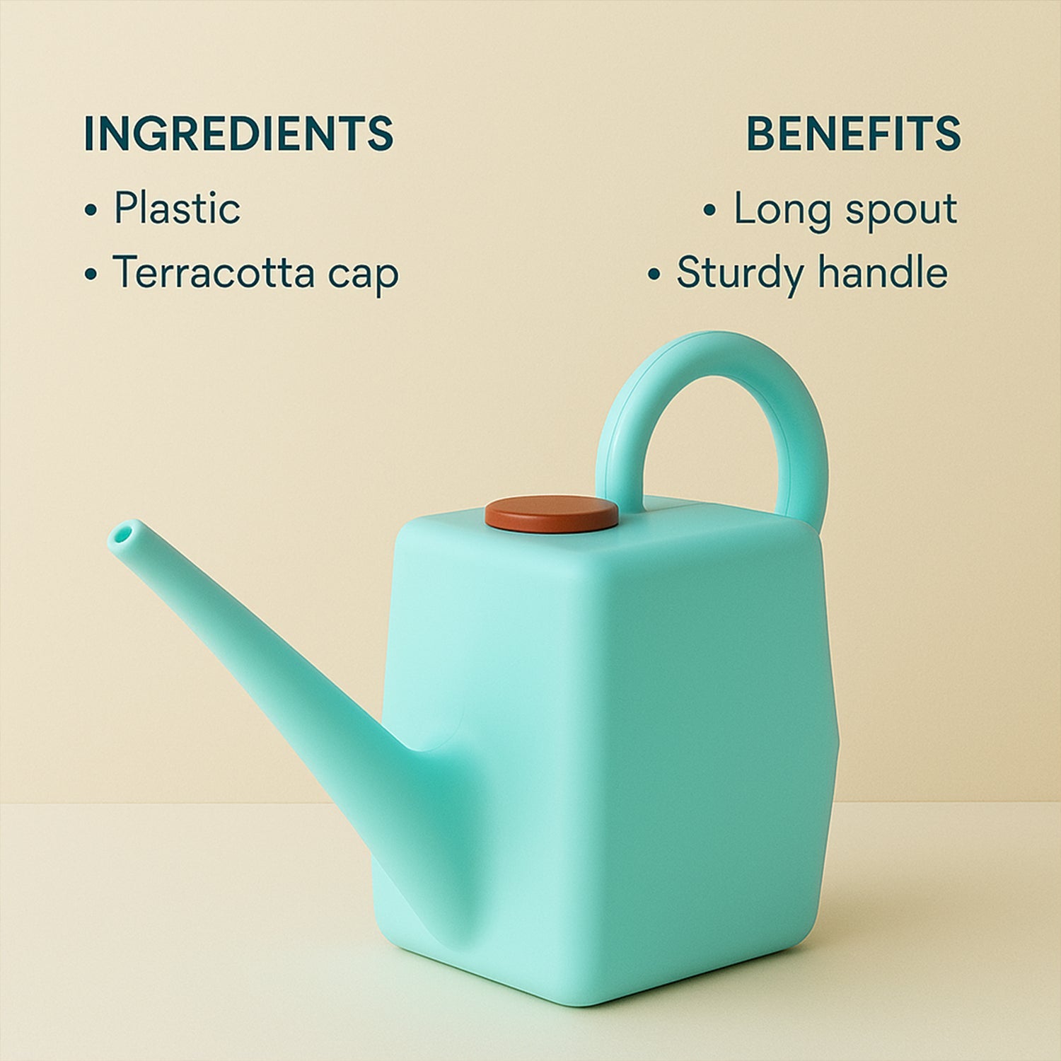 2 Litre Heavy-Duty Plastic Gardening Watering Can with Long Spout & Ergonomic Handle 2 Litre Heavy-Duty Plastic Gardening Watering Can with Long Spout & Ergonomic Handle